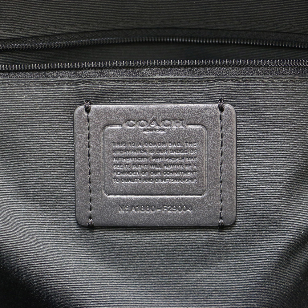 COACH bag, black, leather, backpack, grained genuine ladies - Picture 6 of 9
